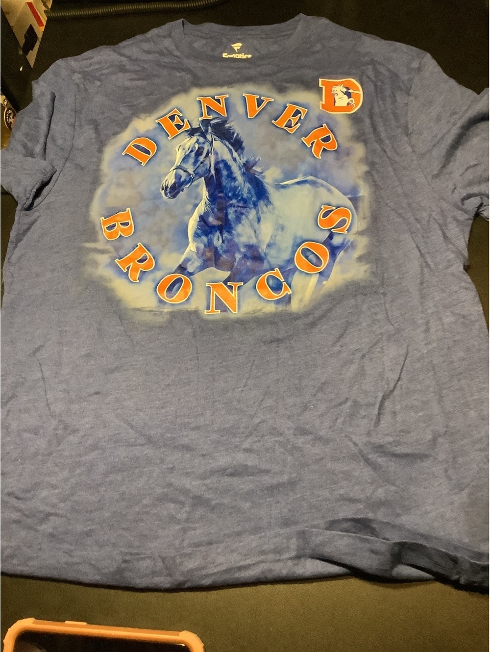 Denver Broncos Blue Graphic T-Shirt Large